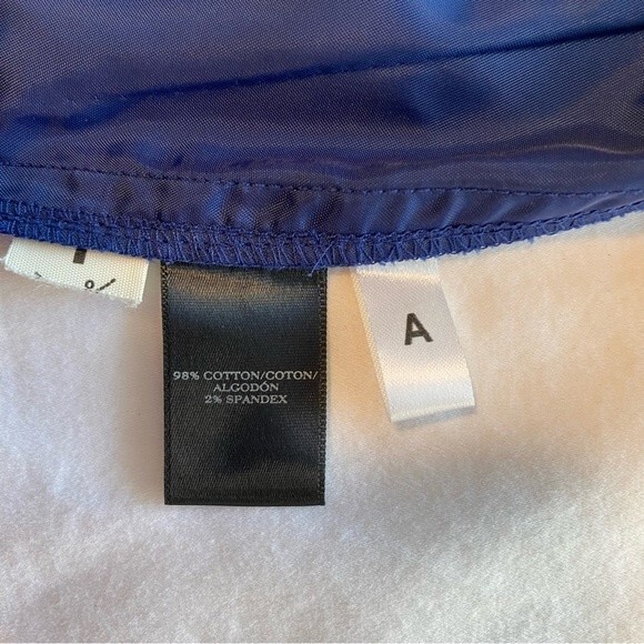 Ann Taylor Blue Mini Skirt Slash Pockets Luxurious Fabric Spandex Size 6 - Picture 8 of 9